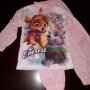 3-4г 104см Комплект блуза с дълъг ръкав и долница Подходящо за нощница Материя памук Цвят розово, пе, снимка 1 - Детски пижами - 26751279