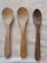 Малки дървени лъжички 3 броя. , снимка 1