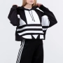 adidas Large Logo Cropped Hoodie - страхотно дамско горнище р-р S, снимка 2