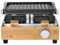 НОВ! Раклет грил, 4 души, Бамбук, 800 W, снимка 3