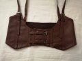 Кафяв кожен корсет-колан с презрамки и катарами р-р XS, S, M, снимка 5