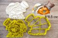 влюбени таралежи пластмасов резец форма фондан тесто бисквитки, снимка 1 - Форми - 27960193