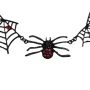 Карнавален аксесоар – готик колие в черно с паяци и червени камъчета (Halloween / Хел, снимка 2
