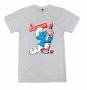 Нова мъжка тениска SMURFNOFF в бял цвят , снимка 1 - Тениски - 43828860