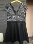 Черно Бяла дантелена рокля, снимка 1 - Рокли - 32404056