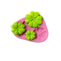 Силиконов молд 3 Детелини за фондан декорация на торта детелина за късмет и щастие, снимка 3