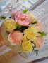 Чаши със сапунени цветя, снимка 1 - Подаръци за жени - 39594456