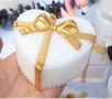 3d Сърце кутия с капак подарък панделка 2 части кутийка силиконов молд форма направа за бижута смола, снимка 2