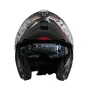 Mодуларна каска за мотор черно/червено, снимка 2