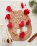 8 Коледни Снежинка Снежен човек Елен Елха Дядо Коледа пластмасови резци бутало сладки форма резец , снимка 1