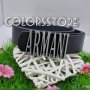 Мъжки черен колан Armani код VL246, снимка 1 - Колани - 37185176