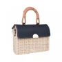 Чанти през рамо от ратан и кожа, снимка 5