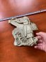 ПАНО ФИГУРА ПЛАСТИКА СКУЛПТУРА МЕТАЛ ОТ СОЦА РЕЛЕФ МАСИВ-1600 ГР., снимка 4