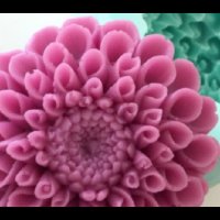 3D Хризантема фунийки цвете голям силиконов молд форма калъп фондан шоколад гипс сапун, снимка 5 - Форми - 37182036