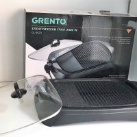 Електрическа скара Grento GL3420, 2000 W, прозрачен капак, незалепващо покритие, снимка 2 - Скари - 43450048