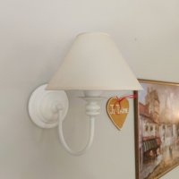 Винтидж класика-бял полилей за хол,всекидневна ,шаби шик лампа,модерно осветление, снимка 15 - Полилеи - 22892010