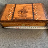 Българска голяма дървена войнишка етно кутия-4, снимка 2 - Антикварни и старинни предмети - 43996547