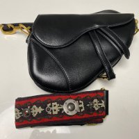 Малка черна Диор/Dior“ Saddle Bag“ чанта, снимка 4 - Чанти - 40670958