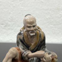 Китайска керамична фигура на рибар. №4775, снимка 2 - Колекции - 43072846