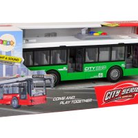 Автобус City Service,светлинен и звуков автобус, Зелено 1:16, за деца над 3 години, снимка 2 - Коли, камиони, мотори, писти - 43294148