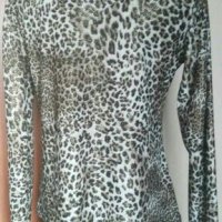 Еластична  блуза със златисто 👚🍀М/L, L👚🍀арт.1026, снимка 2 - Блузи с дълъг ръкав и пуловери - 29065950
