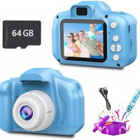 Дигитален детски фотоапарат STELS W300, 64GB SD, Игри, Розов/Син/Зелен, снимка 2 - Фотоапарати - 40239250