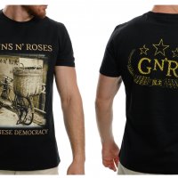 Нова мъжка тениска с дигитален печат на музикалната група GUNS'N ROSES - Chinese Democracy с гръб, снимка 1 - Тениски - 37699592