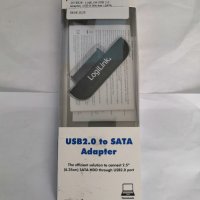 Адаптер LogiLink от USB 2.0 към SATA, снимка 2 - Кабели и адаптери - 29024847