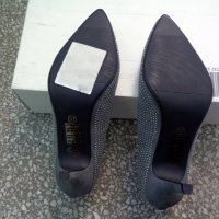 Дамски елегантни обувки Victoria Delеf, нови, с кутия, сиви, снимка 4 - Дамски обувки на ток - 28239342