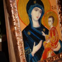 Света Богородица с Младенеца, снимка 5 - Икони - 26703372