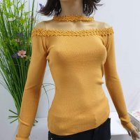 Блузка с тюл , снимка 1 - Блузи с дълъг ръкав и пуловери - 27141074