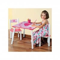2 цвята Детска маса с 2 столчета