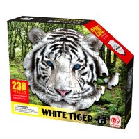 Пъзел Бял тигър - 236 елемента, снимка 2 - Игри и пъзели - 43254015
