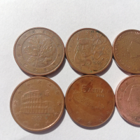 лот от 9 монети от 5 евро-цента 1999-, снимка 7 - Нумизматика и бонистика - 42125310