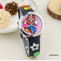 Супер Марио Super Mario силиконова верижка детски ръчен часовник , снимка 2 - Детски - 26214601