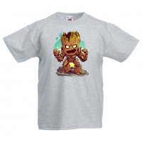 Детска тениска Marvel Groot 2 Игра,Изненада,Подарък,Геймър,, снимка 5 - Детски Блузи и туники - 36716809