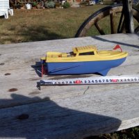 Стара играчка лодка,катер #2, снимка 3 - Антикварни и старинни предмети - 27238507
