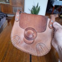 Стара дамска кожена чанта #16, снимка 3 - Антикварни и старинни предмети - 40185444