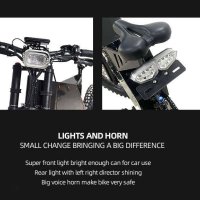 Предни и задни LED светлини + клаксон за велосипед , снимка 1 - Велосипеди - 43760243
