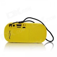 Bluetooth мини колонка с FM радио, USB, MP3,SD card player, AUX,Жълта, снимка 2 - Тонколони - 33523270