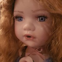 Колекционерска порцеланова кукла, 50см Разкошна Червенокоска-Отлична!, снимка 7 - Колекции - 31660242