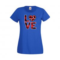 Дамска тениска Свети Валентин Love 3, снимка 2 - Тениски - 35647095