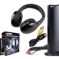 Безжични слушалки 5в1 за mp3,Wireless, компютър, телевизия, CD, DVD, снимка 1 - Bluetooth слушалки - 43853471