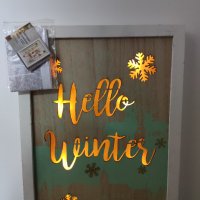 Led светеща табела Hello Winter , снимка 1 - Декорация за дома - 38773440
