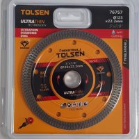 Tolsen Диамантен диск за фаянс Long Life ф125х1,4mm и ф230х1,8mm, за сухо и мокро рязане, снимка 1 - Други инструменти - 33630440