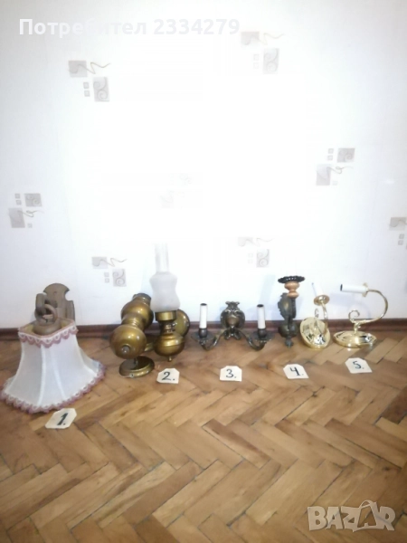 Стари лампи за стена, аплици, снимка 1