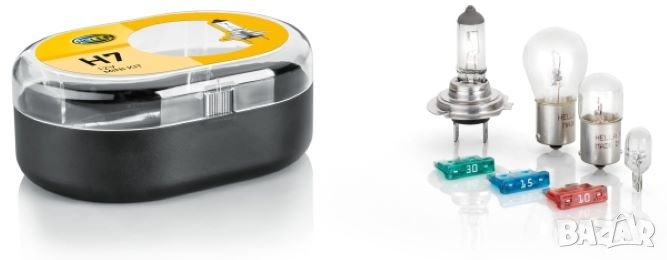 Авариен, ремонтен комплект автомобилни крушки HELLA H7, кутия 7броя, снимка 1