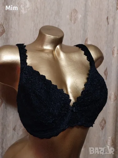 Chantelle 85 E Черен дантелен сутиен , снимка 1