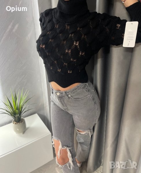 Мрежест пуловер, снимка 1