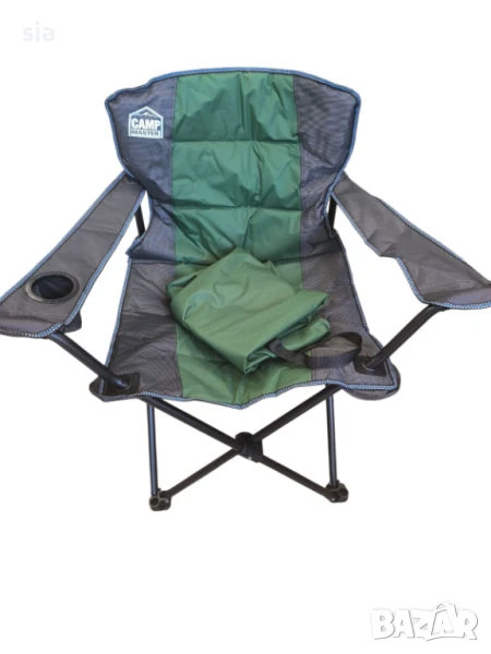 Сгъваем стол за къмпинг, риба, палатка, син/ зелен, снимка 1